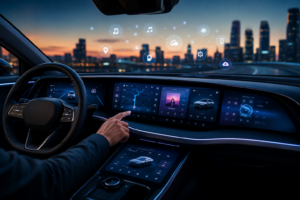 car dashboard design, in-car user interface, vehicle dashboard technology, automotive UX trends, smart car dashboards, car interior innovation, dashboard touchscreen systems, automotive interface evolution, vehicle infotainment systems, cockpit user experience